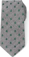 Cufflinks, Inc. Holiday Tree Silk & Linen Blend Herringbone Tie