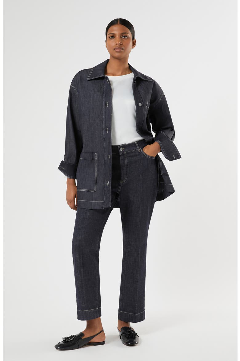 Flared Cropped Jeans, Alternate, color, MIDNIGHT BLUE