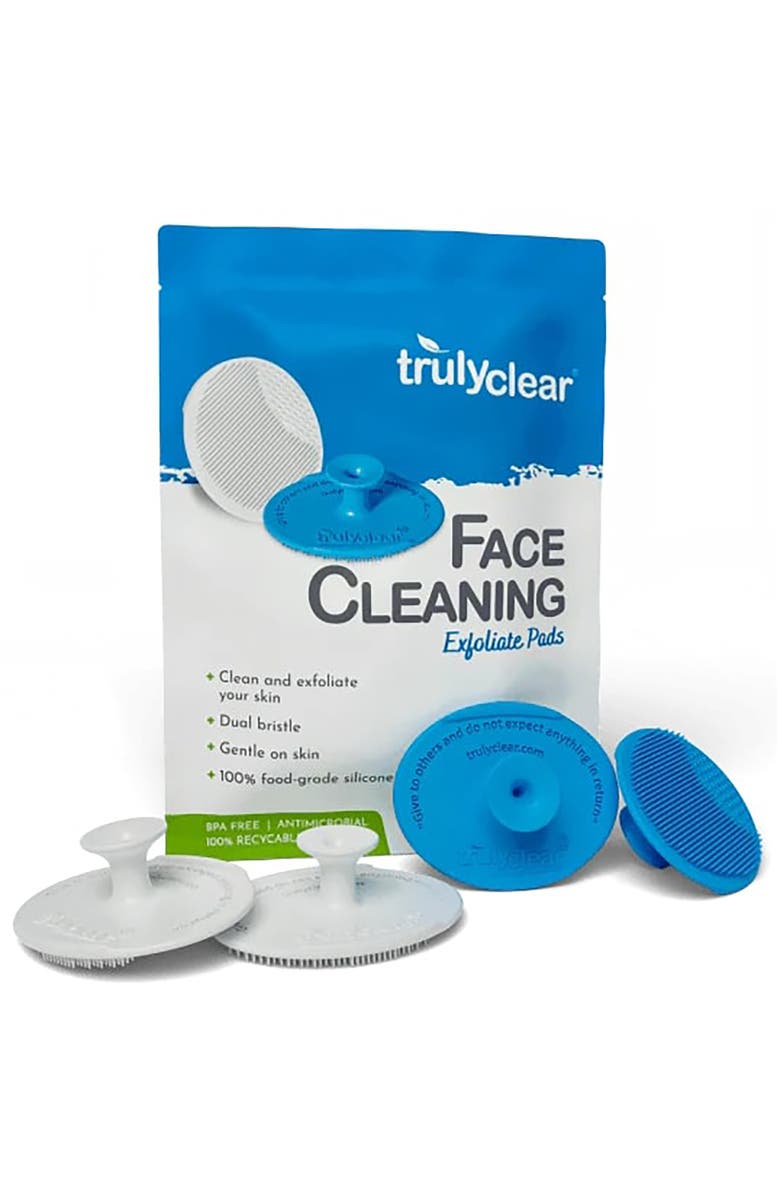 TRULY CLEAR Face Cleansing Pads, 4pc, Main, color, Multicolored