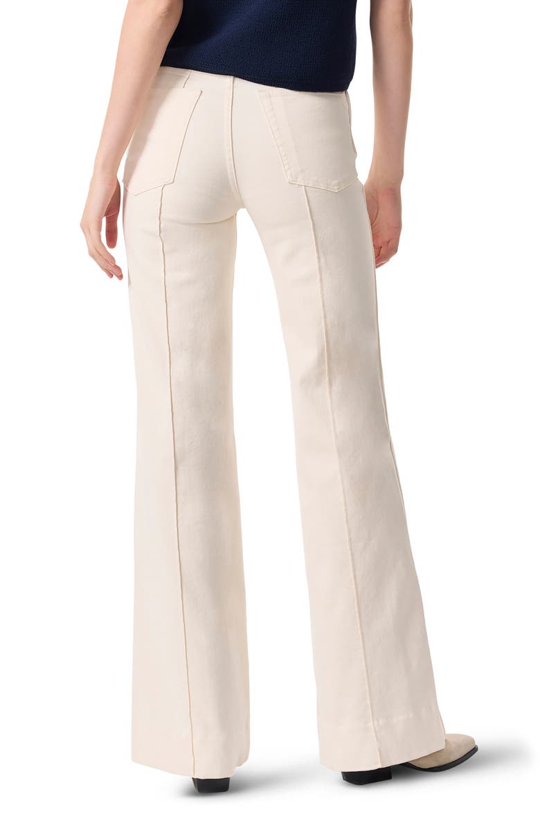 rag & bone Skylar High Waist Seamed Wide Leg Jeans, Alternate, color, Ecru
