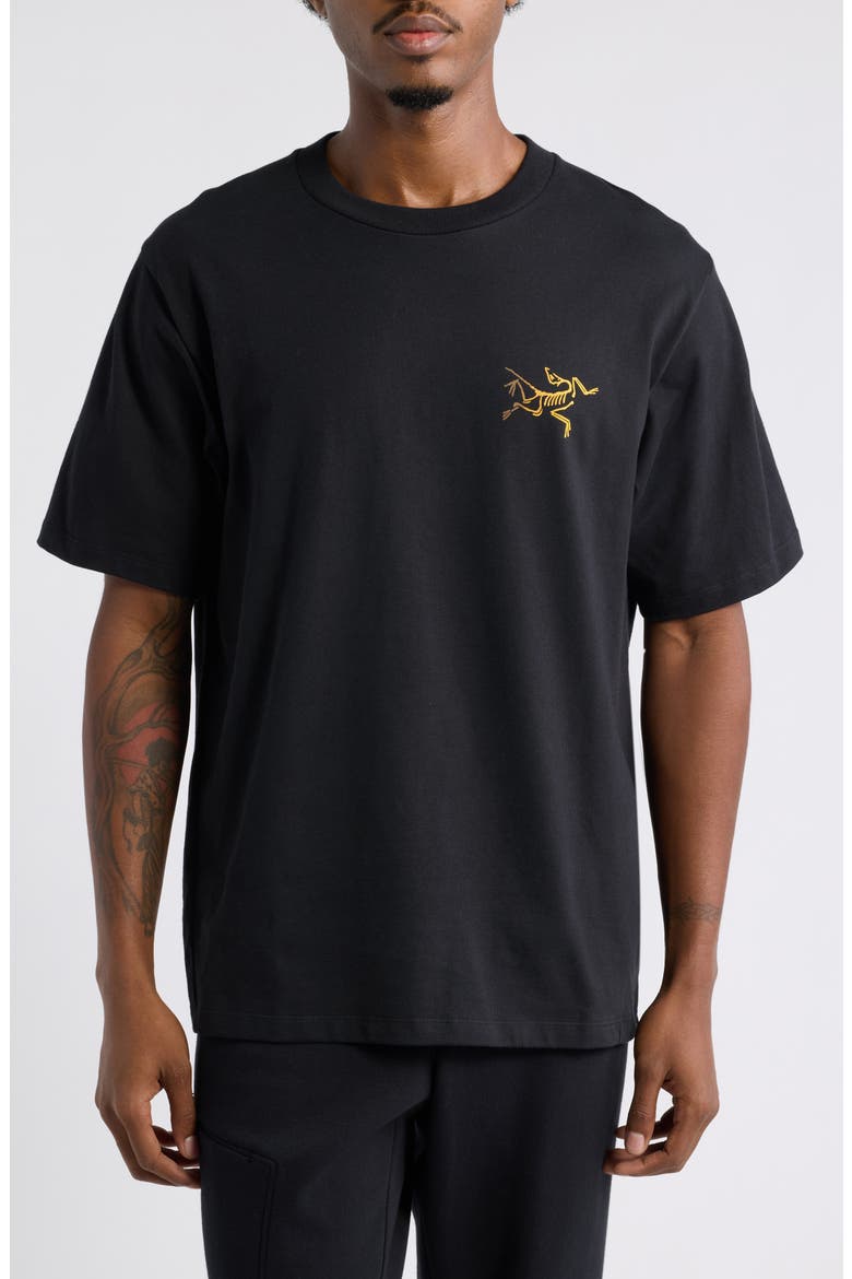 Kragg Cotton Logo Graphic T-Shirt, Main, color, 24K BLACK