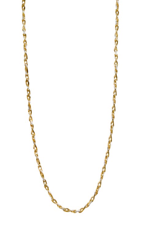 Two-Tone Interlock Twisted Chain Necklace