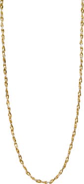 Argento Vivo Sterling Silver Two-Tone Interlock Twisted Chain Necklace