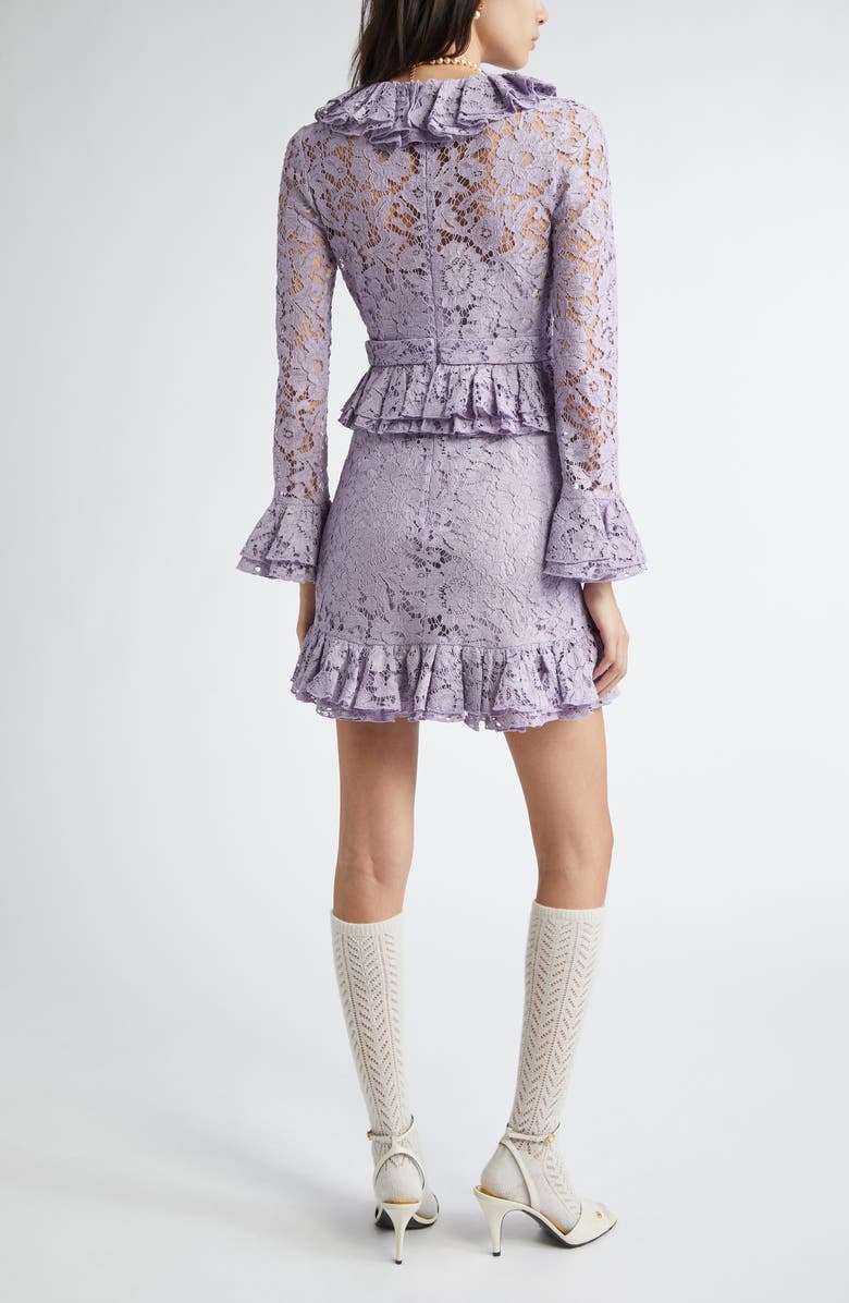 Valentino Garavani Guipure Lace Minidress, Alternate, color, 