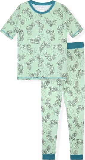 CLOUD NINE Kids' Print Soft Fitted Two-Piece Pajama Set