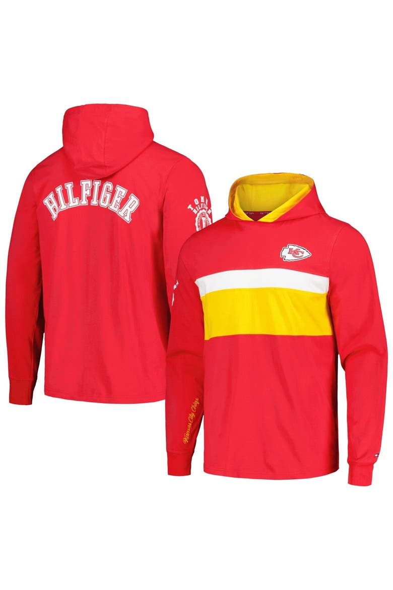 Men's Tommy Hilfiger  Red Kansas City Chiefs Morgan Long Sleeve Hoodie T-Shirt, Main, color, Red