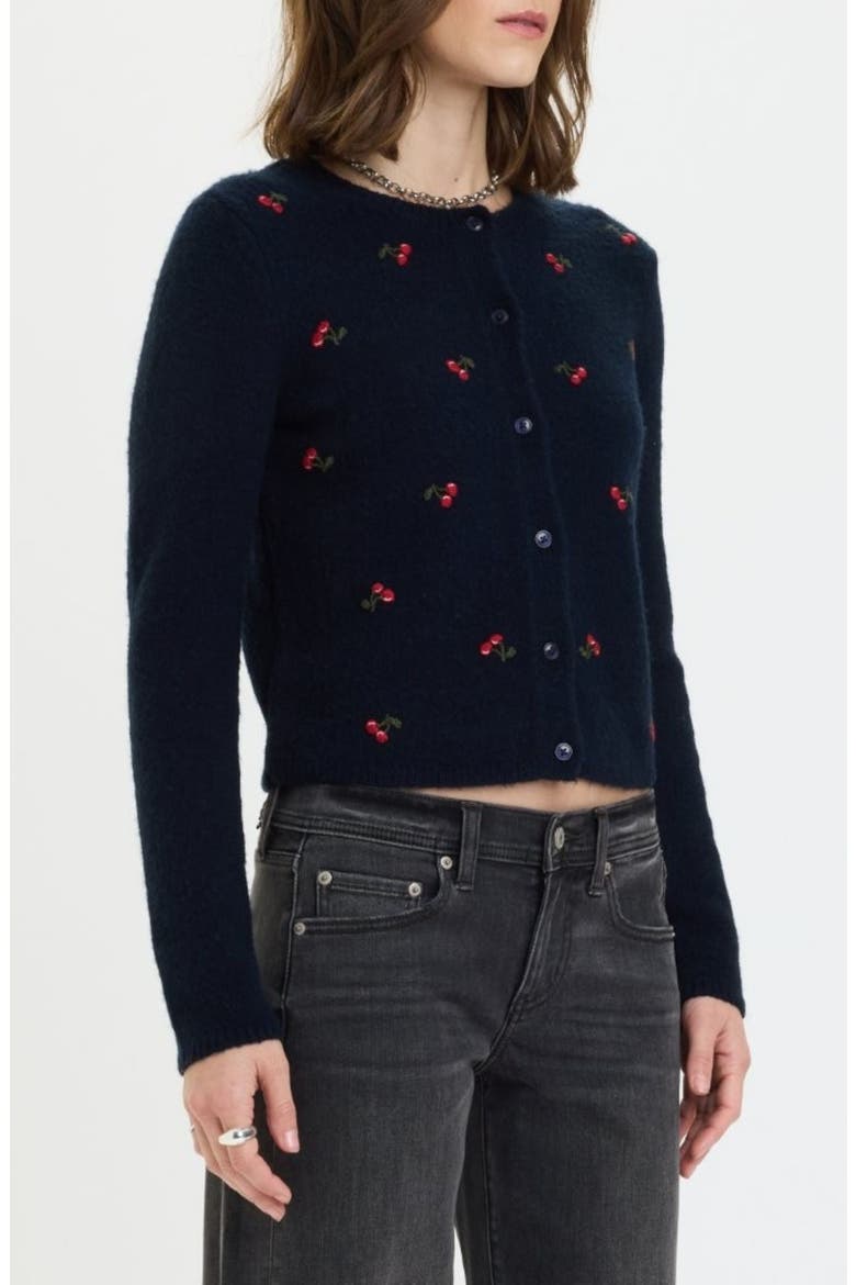 Muse Cherry Cardigan, Alternate, color, CHERRY