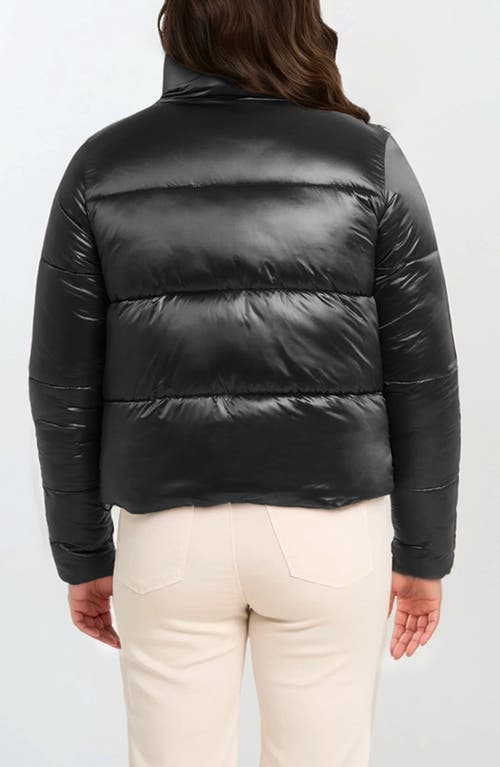 Noize Coco-el Water Resistant Crop Puffer Jacket In Black