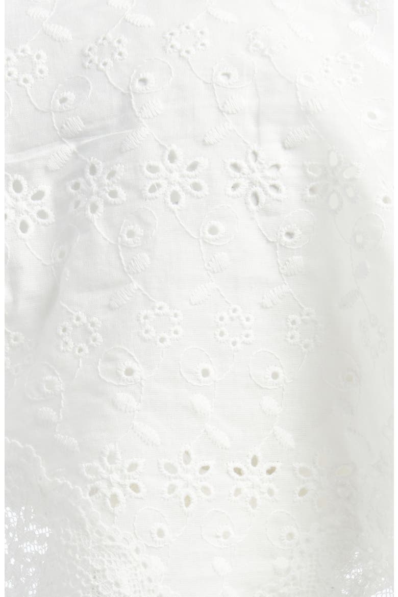 Eyelet Square Scarf, Alternate, color, WHITE
