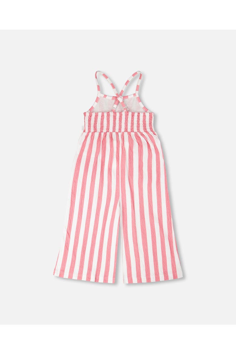 Crinkle Jersey Stripes Jumpsuit, Alternate, color, White & Pink Stripes