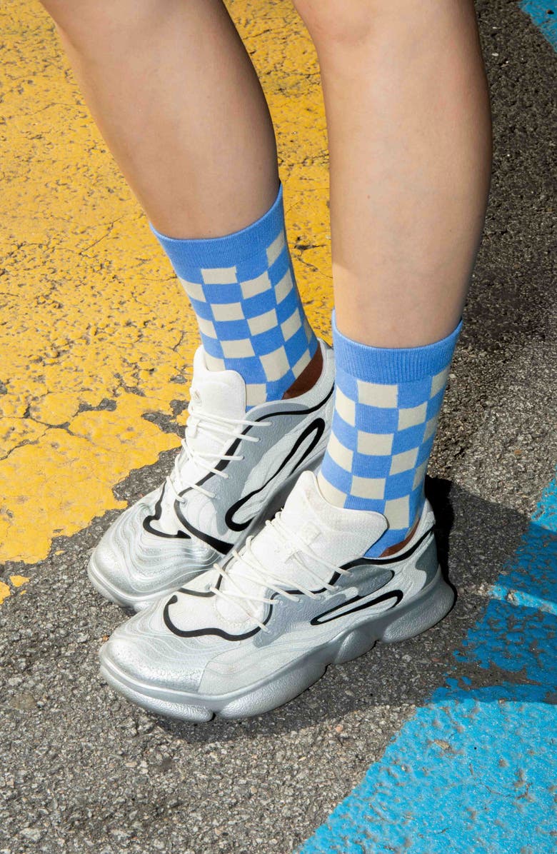 doiy Happy to Serve You 3D Crew Socks, Alternate, color, Multicolor