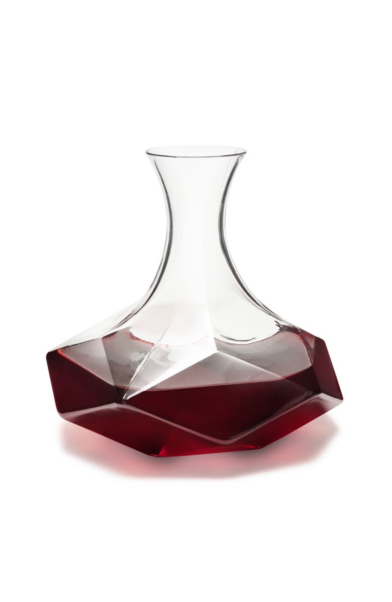 Viski Seneca Crystal Faceted Wine Decanter, Alternate, color, Clear