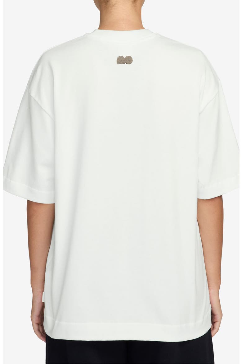 Oversize Luxe Swoosh Appliqué Cotton T-Shirt, Alternate, color, SUMMIT WHITE