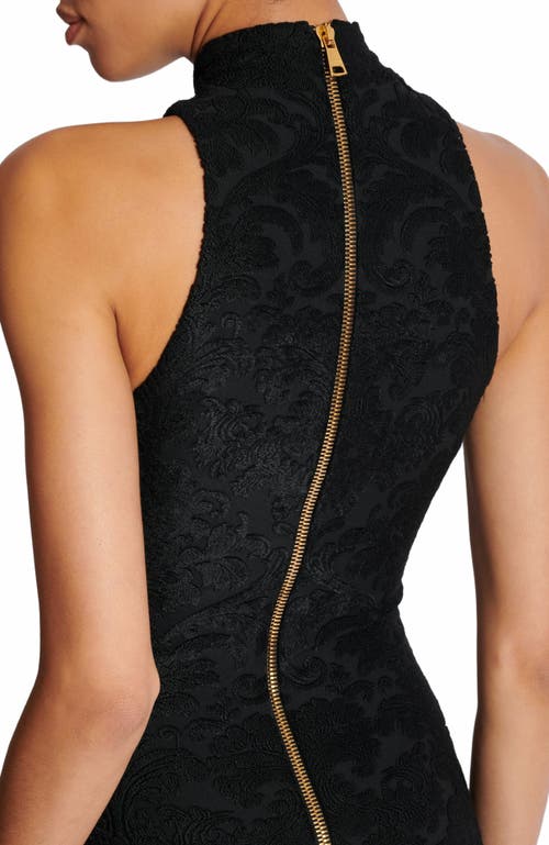 Balmain Black Dress With Pointed Collar And Logo Buttons On The Front In Black