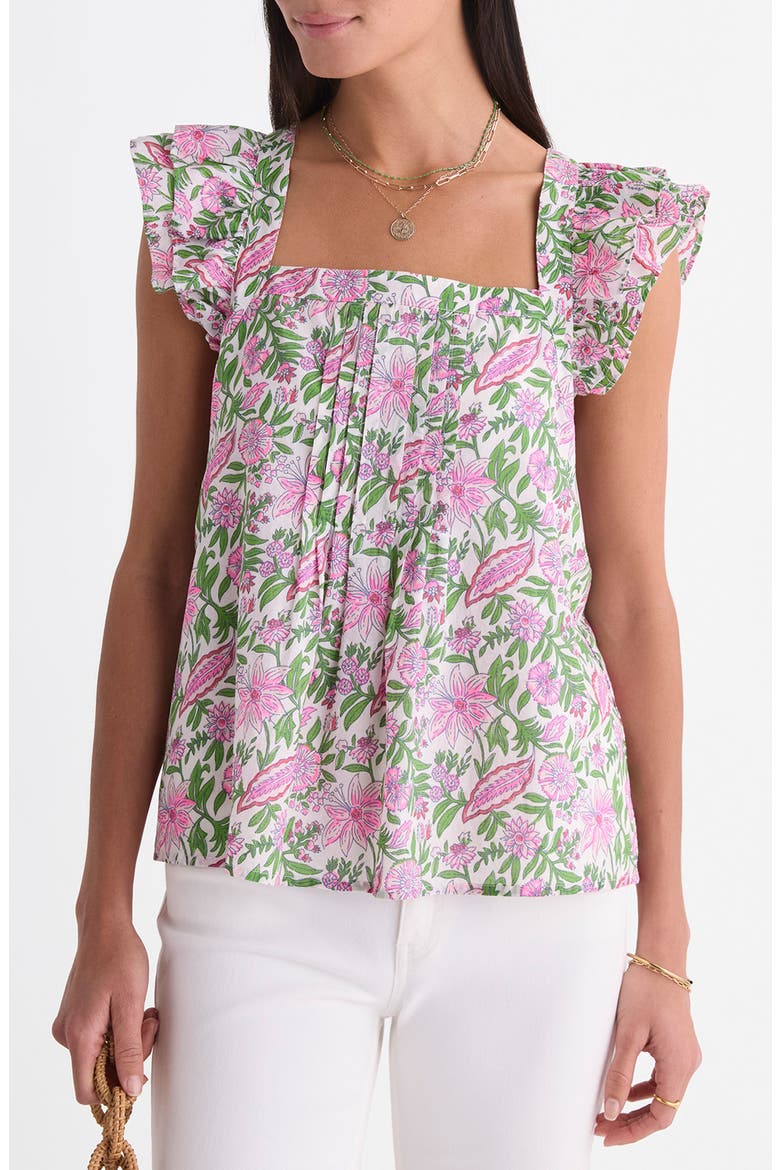 Shiloh Square Neck Top, Main, color, WHITE CAP BAYLEY