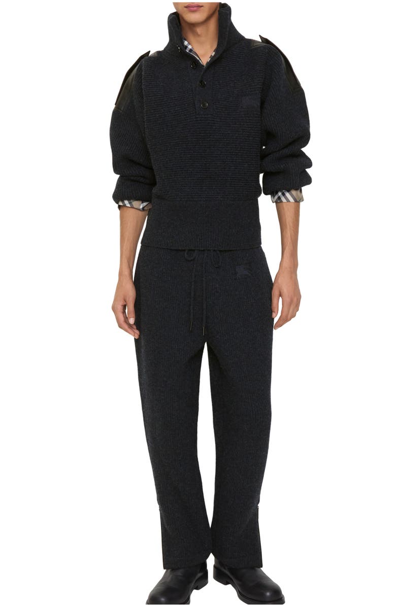 Burberry Wool Track Pants, Main, color, Tarmac Grey