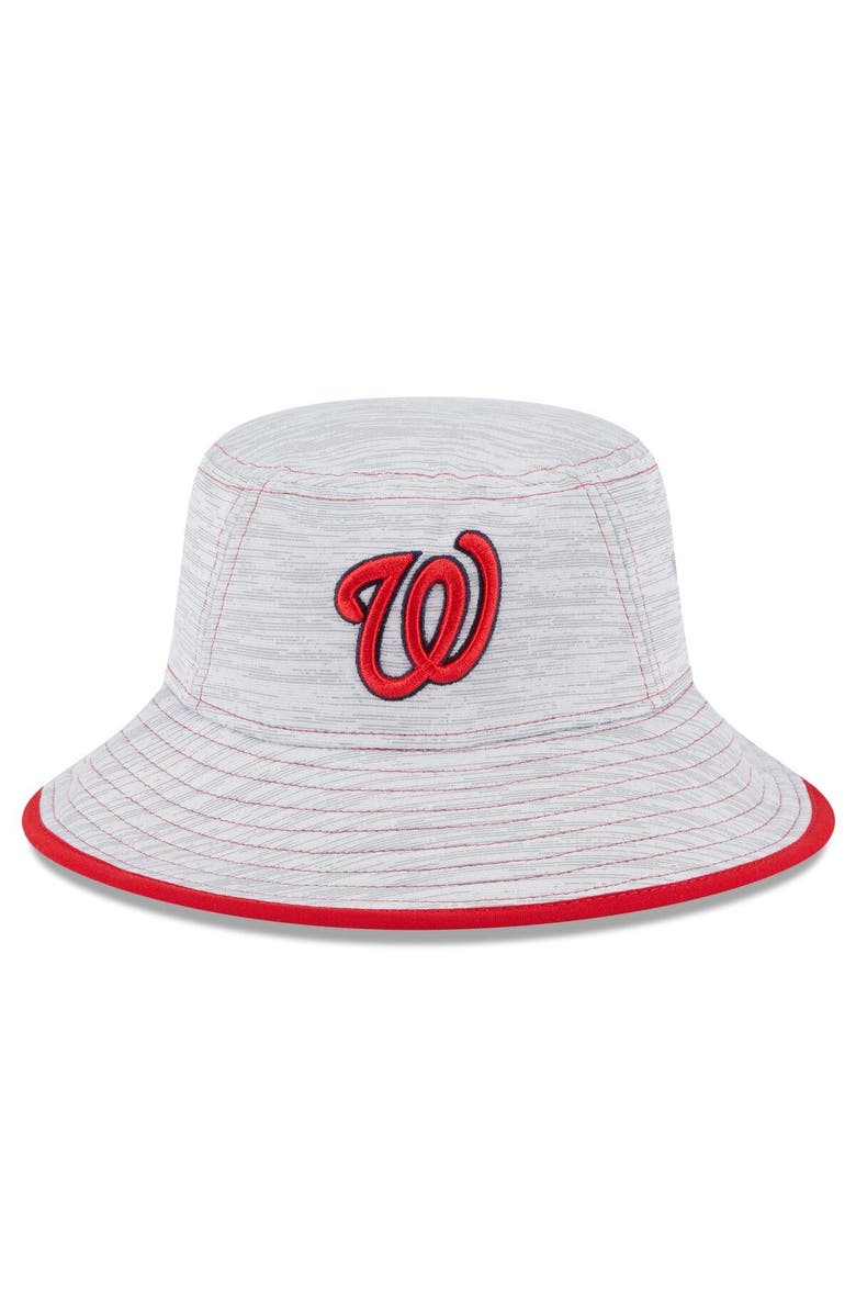 New Era Men's New Era  Gray Washington Nationals Game Bucket Hat, Main, color, 