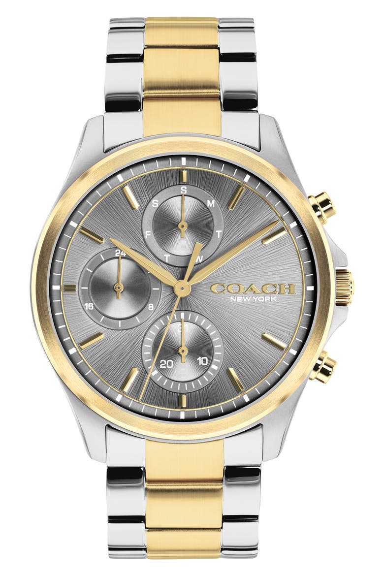 Oliver Chronograph Quartz Bracelet Watch, 41mm, Main, color, GREY