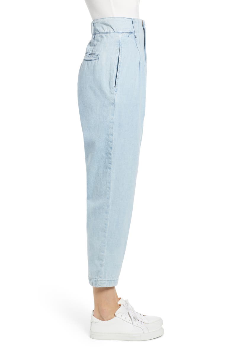 Yasmeen Pleated Crop Trousers, Alternate, color, DIVINE BLUE