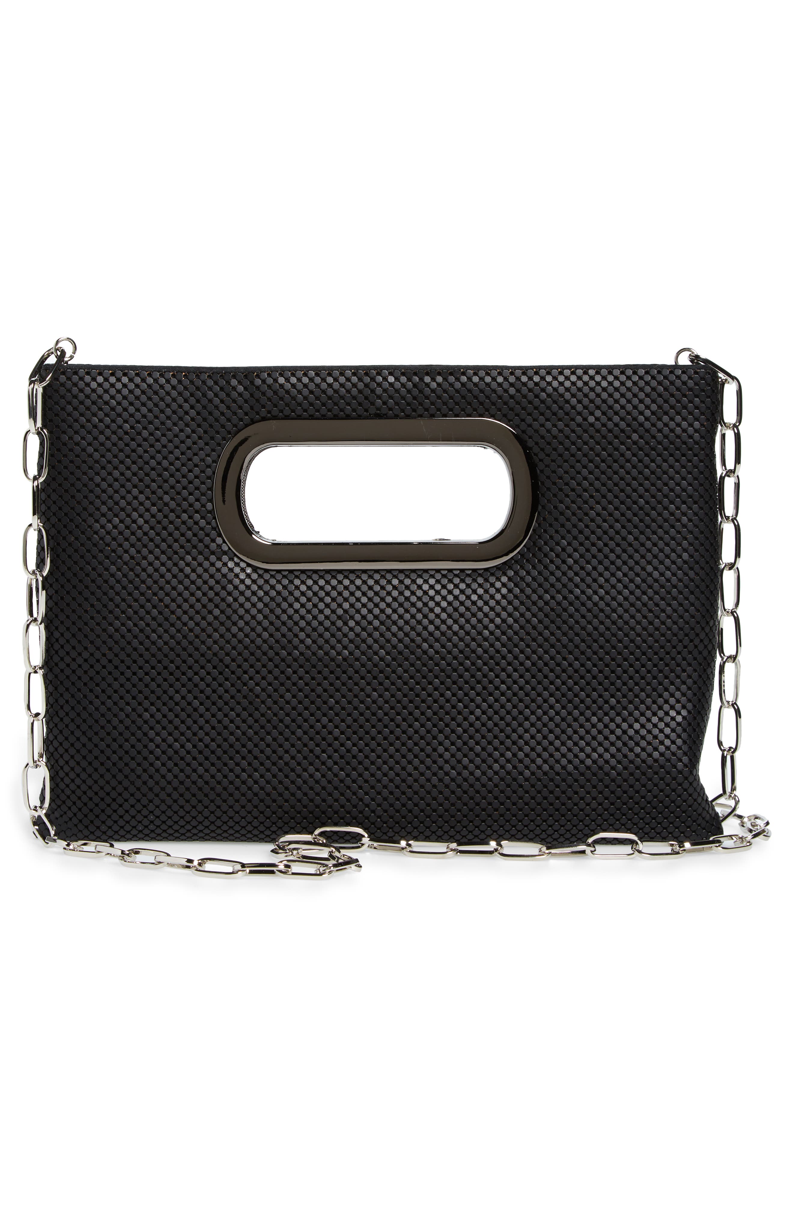 Whiting & Davis Cutout Handle Clutch, Alternate, color, 