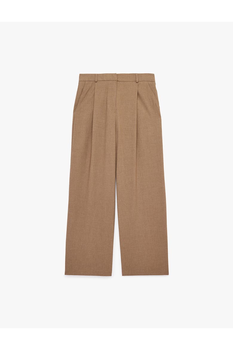 Wide Leg High Rise Trousers with Pocket Detail, Alternate, color, MINK