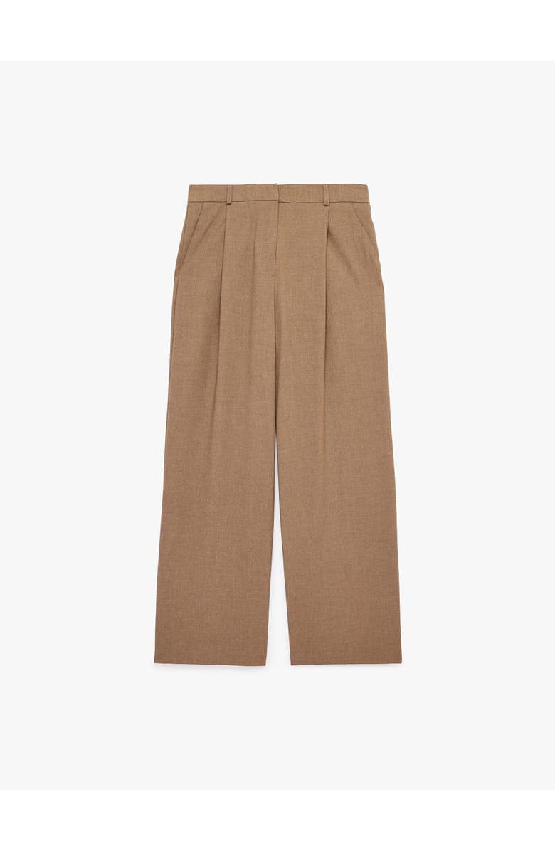 Koton Wide Leg High Rise Trousers with Pocket Detail, Alternate, color, Mink