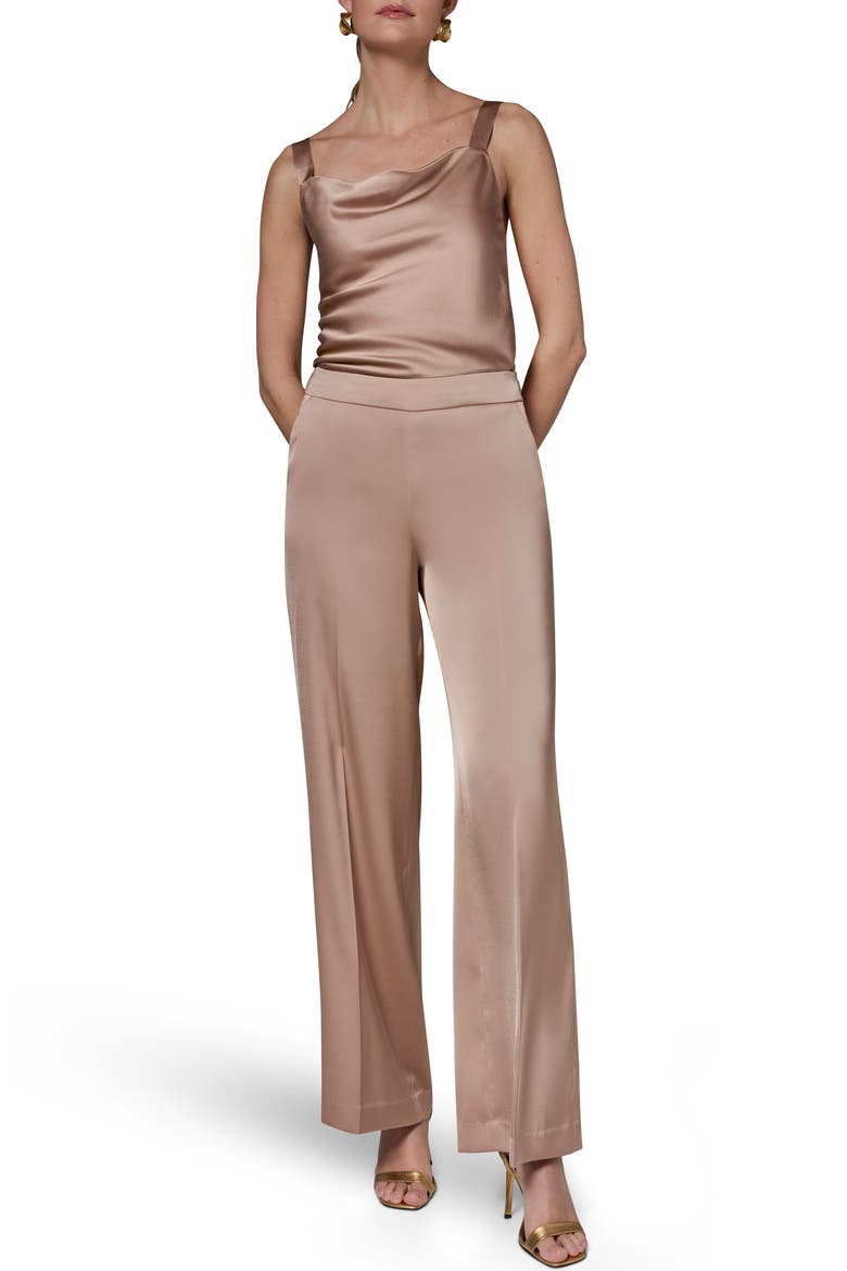 Flat Front Straight Leg Pants, Alternate, color, UMBRIA