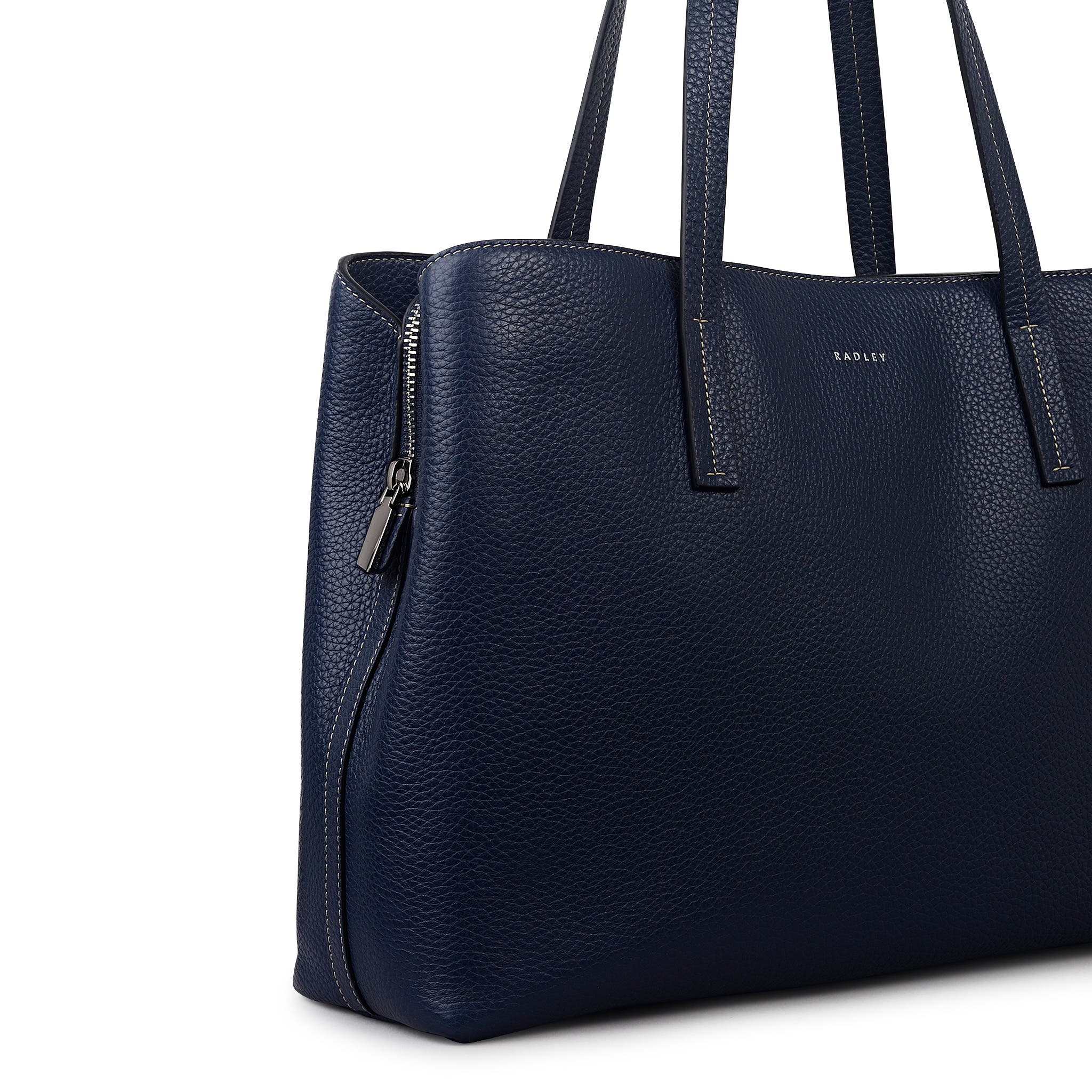 Radley Dukes Place Large Ziptop Workbag, Alternate, color, Naval