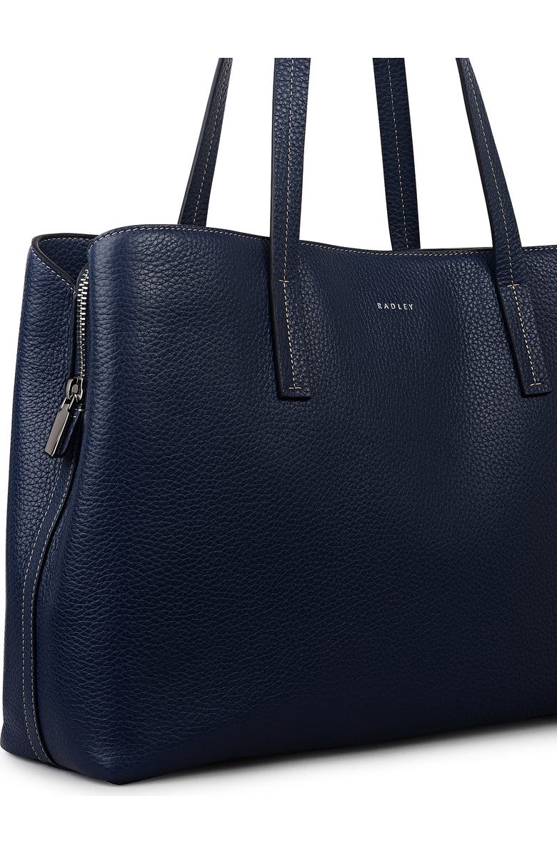 Radley Dukes Place Large Ziptop Workbag, Alternate, color, Naval