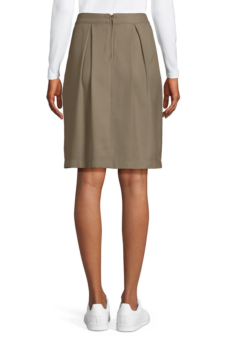 School Uniform  Solid Pleated Skort Top of Knee, Alternate, color, Khaki