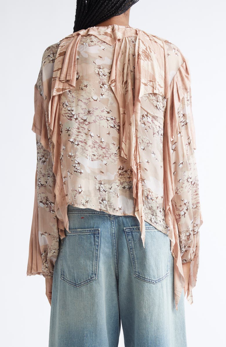 DIESEL<sup>®</sup> C-Lassy Camo Crinkled Chiffon Top, Alternate, color, Light/ Brown