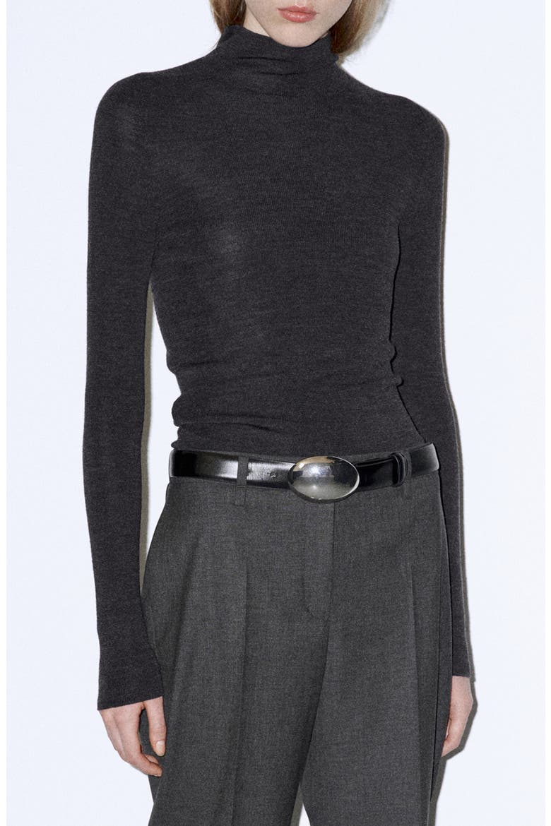 Wool Turtleneck Sweater, Main, color, CHARCOAL