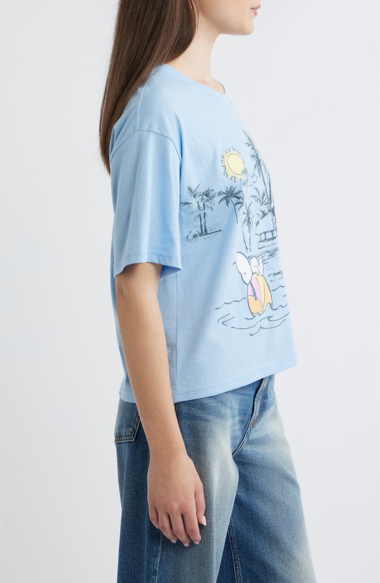 Vinyl Icons Snoopy Graphic T-shirt, Alternate, color, Light Blue