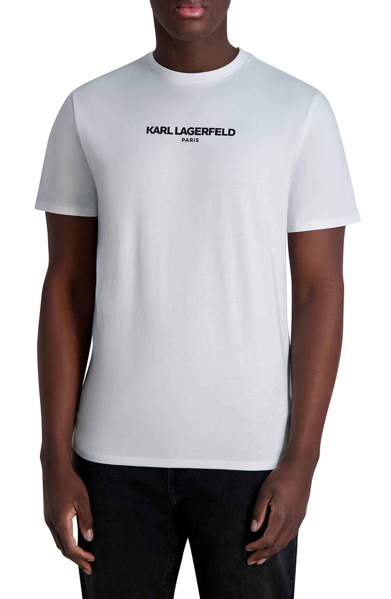 KARL LAGERFELD PARIS Core Logo Cotton T-Shirt