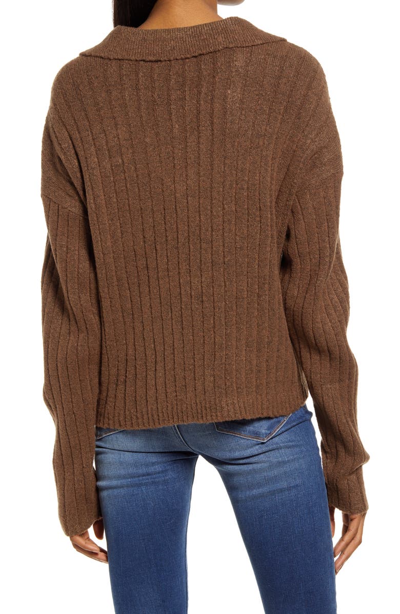 Treasure & Bond Cable Stitch Collar Sweater, Alternate, color, 