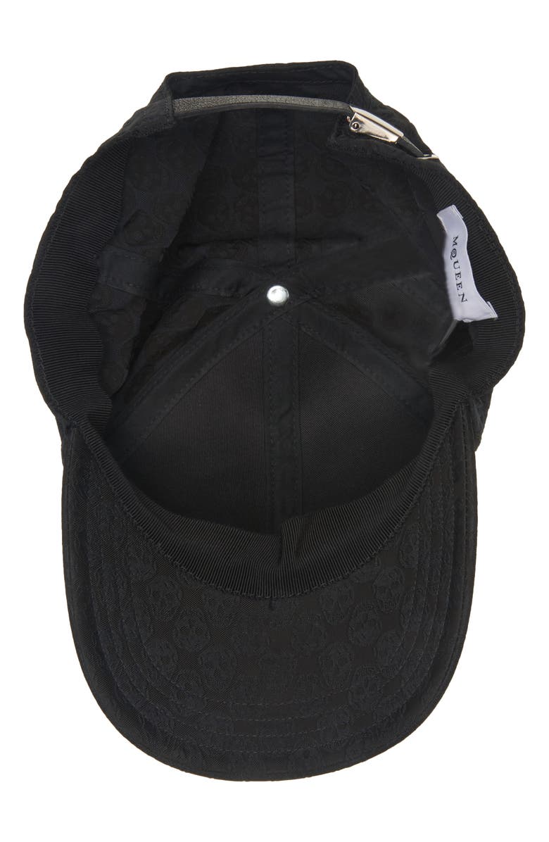 McQueen Skull Repeat Jacquard Baseball Cap, Alternate, color, 