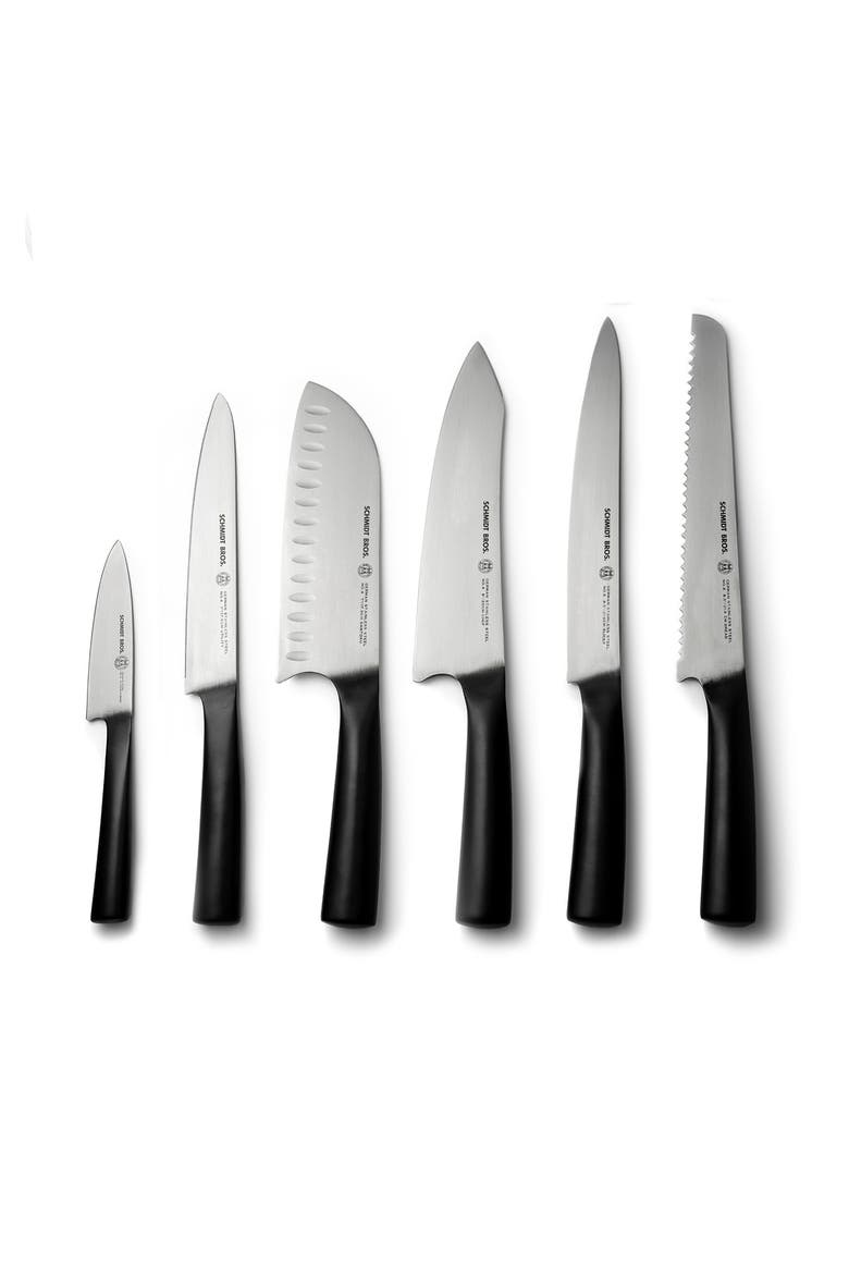 Carbon 6, 7-Piece Knife Block Set, Alternate, color, Black