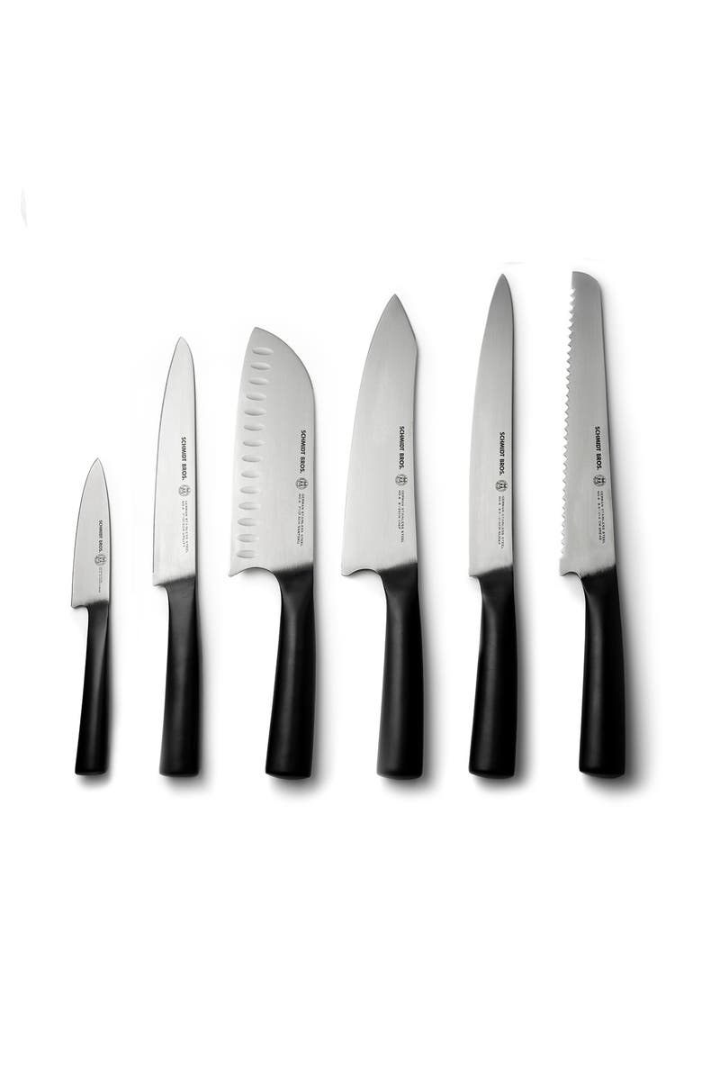 Schmidt Brothers Cutlery Carbon 6, 7-Piece Knife Block Set, Alternate, color, Black