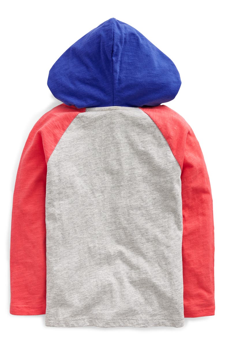 Mini Boden Kids' Off Piste Colorblock Appliqué Cotton Hoodie, Alternate, color, 
