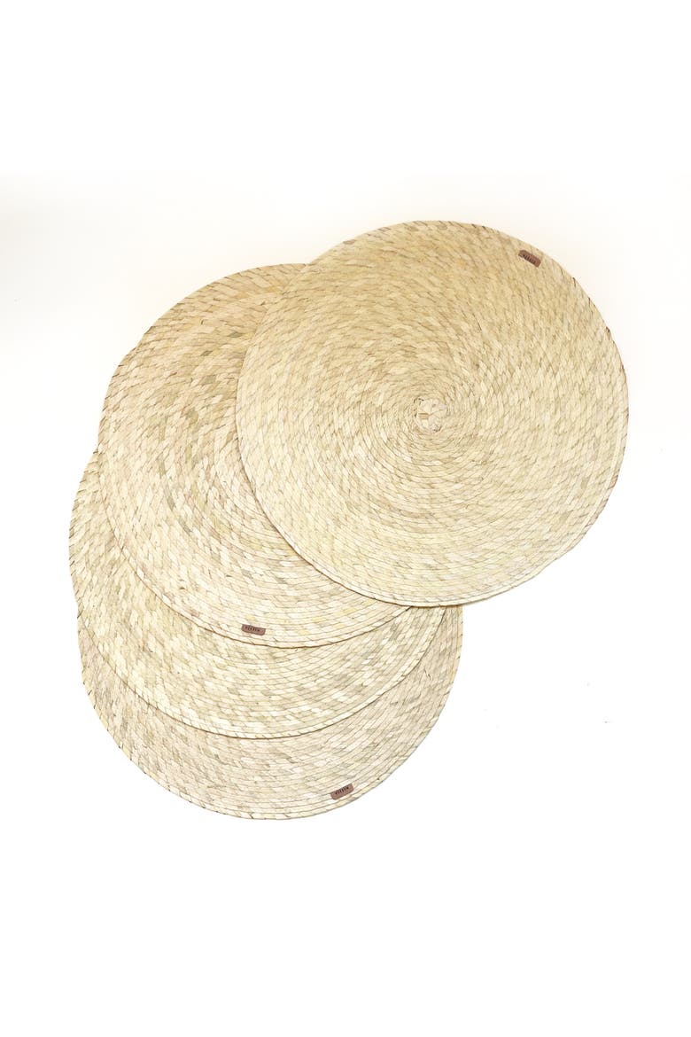 Palm Placemat Set of 4, Main, color, Natural