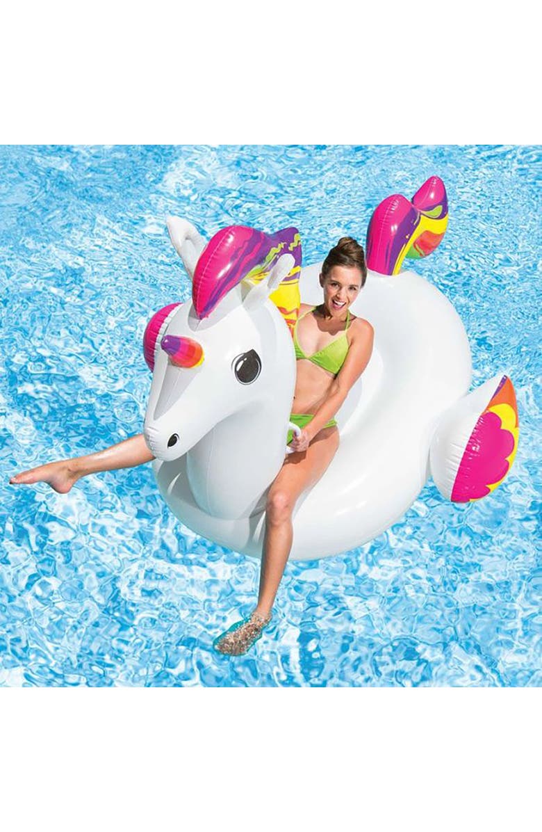 H2OGO! Unicorn Inflatable Rideon, Alternate, color, Multicolored