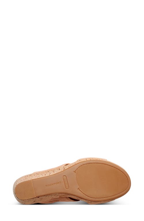 Shop Rockport Briah Ii Platform Wedge Sandal In Medium Natural
