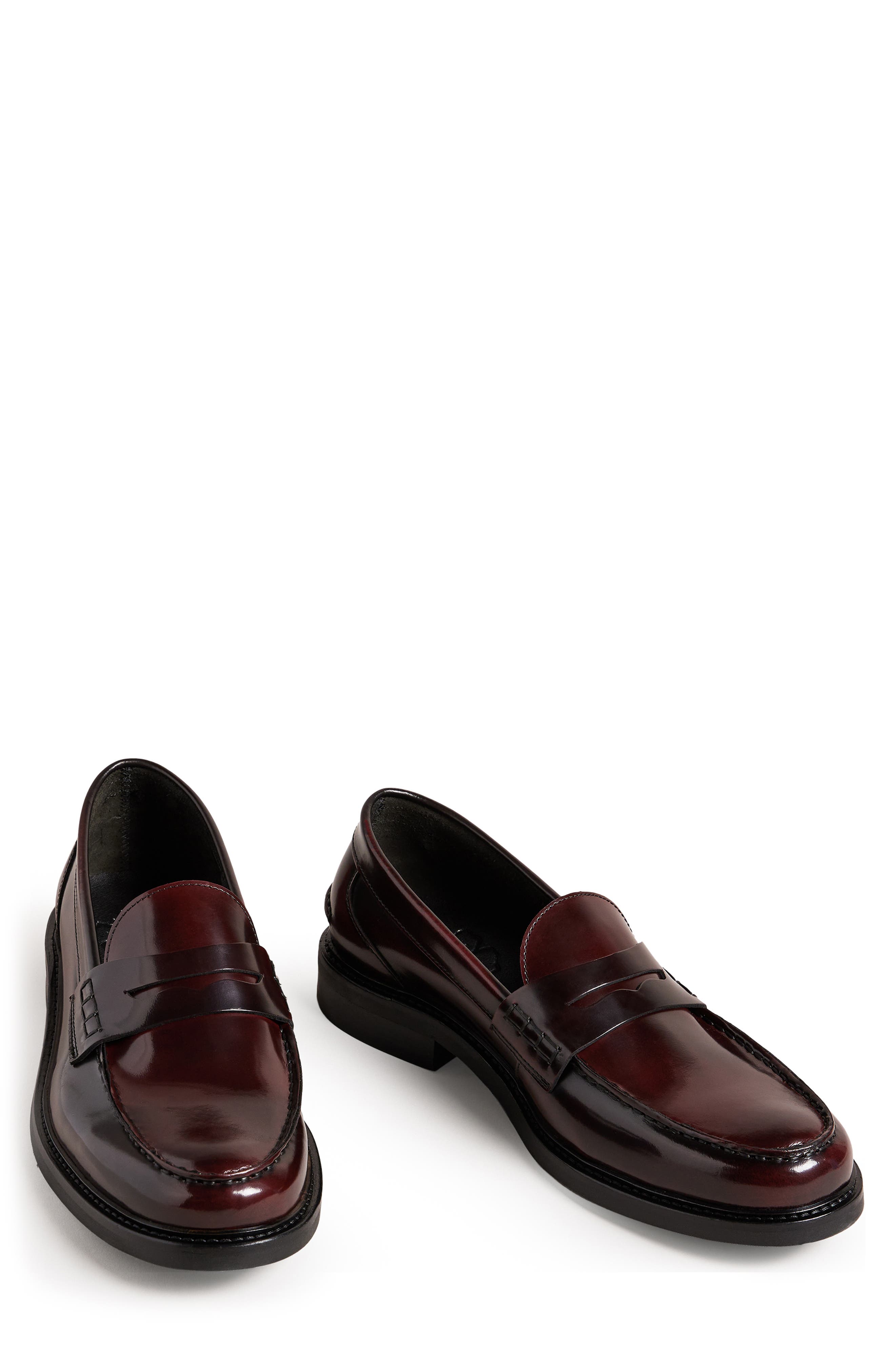Brynner Leather Saddle Loafer, Alternate, color, OXBLOOD