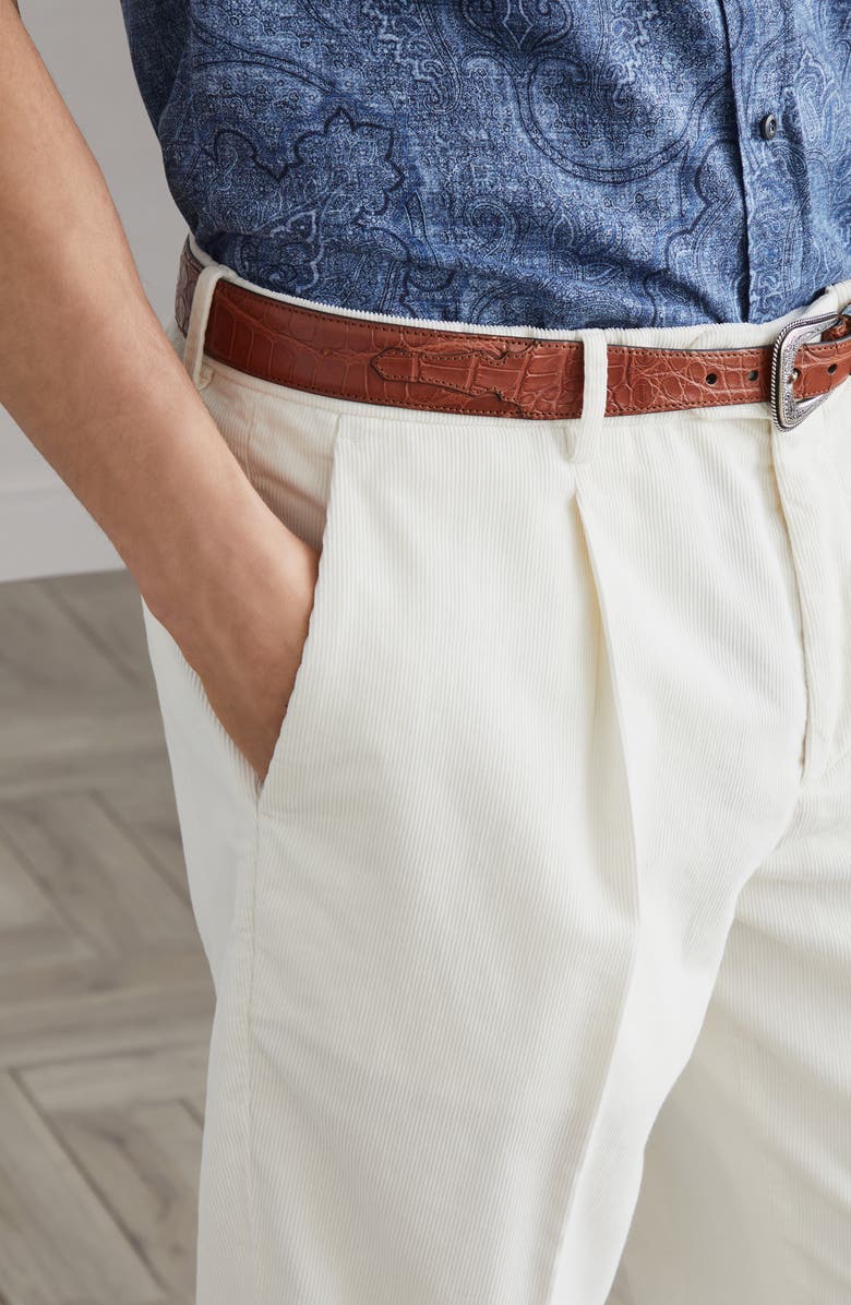 Brunello Cucinelli Leisure fit trousers with pleats, Alternate, color, 