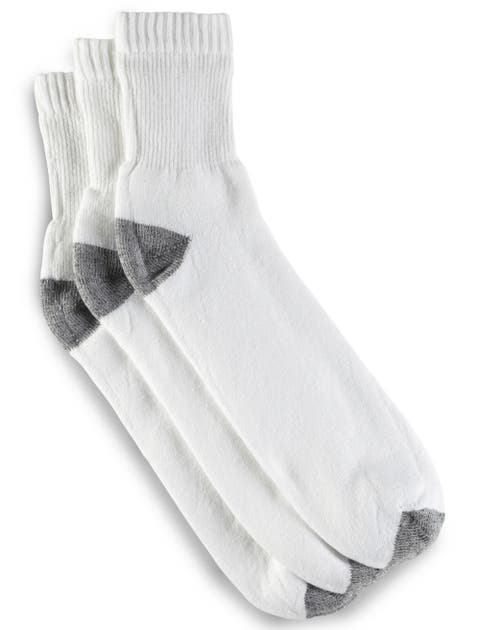 Continuous Comfort 3-pk Quarter Crew Socks