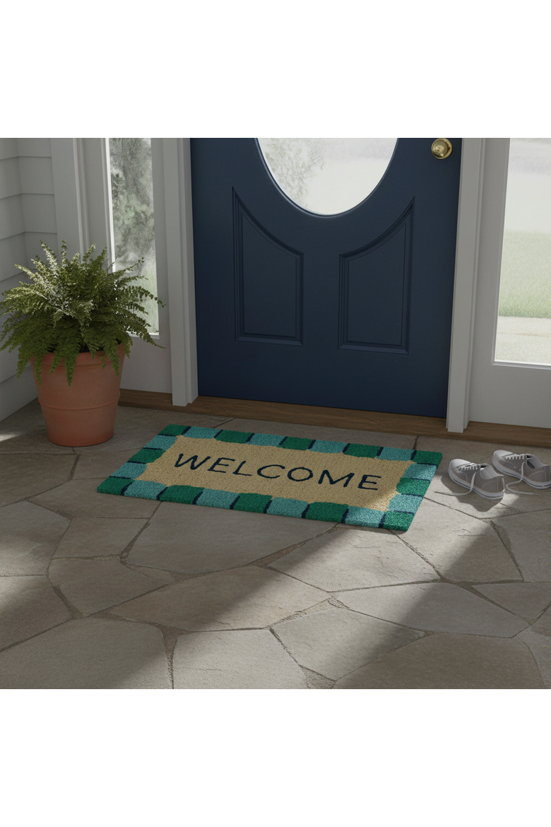 Make A Splash Welcome Coir Mat Multi Coir Summer, Alternate, color, Beige
