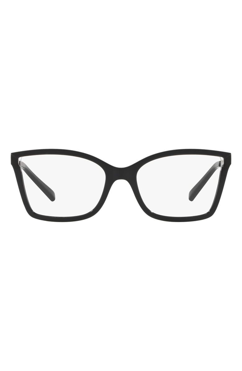 Michael Kors 54mm Rectangular Optical Glasses, Main, color, 