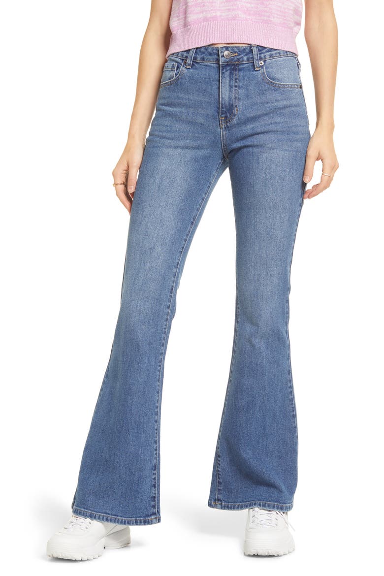 Flare Jeans, Main, color, FADED BLUE WASH