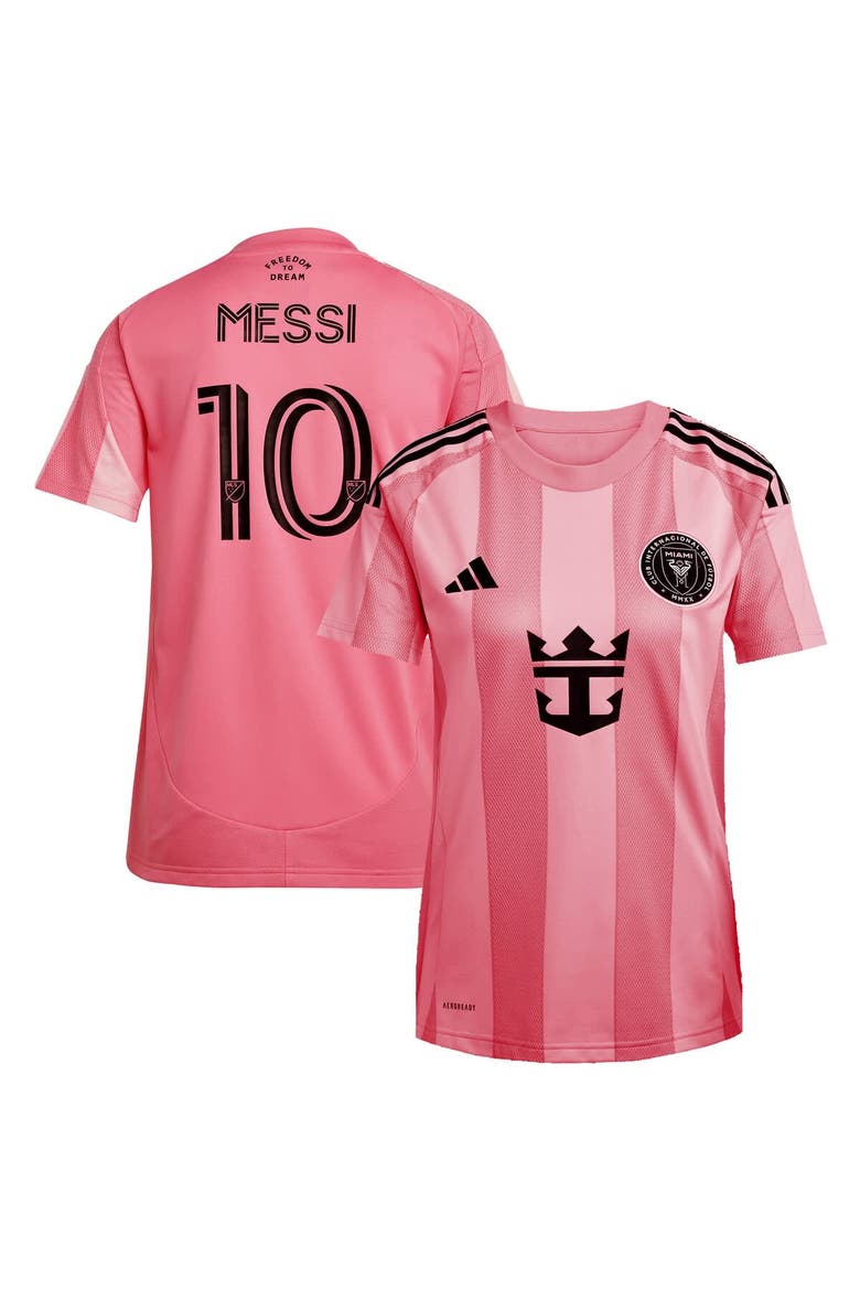 Women's adidas Lionel Messi Light Pink Inter Miami CF 2025 Euforia Replica Player Jersey, Main, color, Light Pink