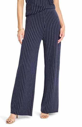 NIC+ZOE Destination Stripe Wide Leg Knit Pants